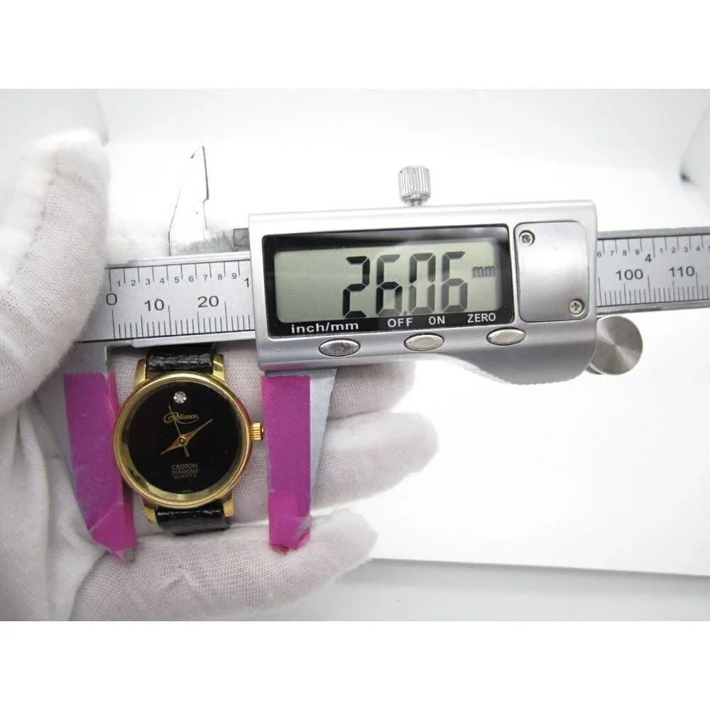 Women's Reliance Croton Diamond Quartz WR Analog 26mm Dial‎ Round Watch (F424)